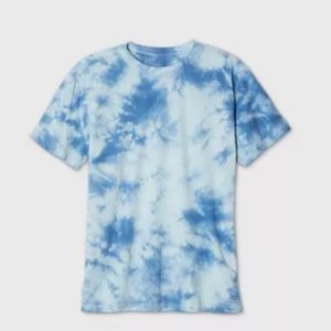 ✨ 3/$10 Original Use Mens Crew Neck T-Shirt Small Blue Tie Dye Short Sleeve NWT